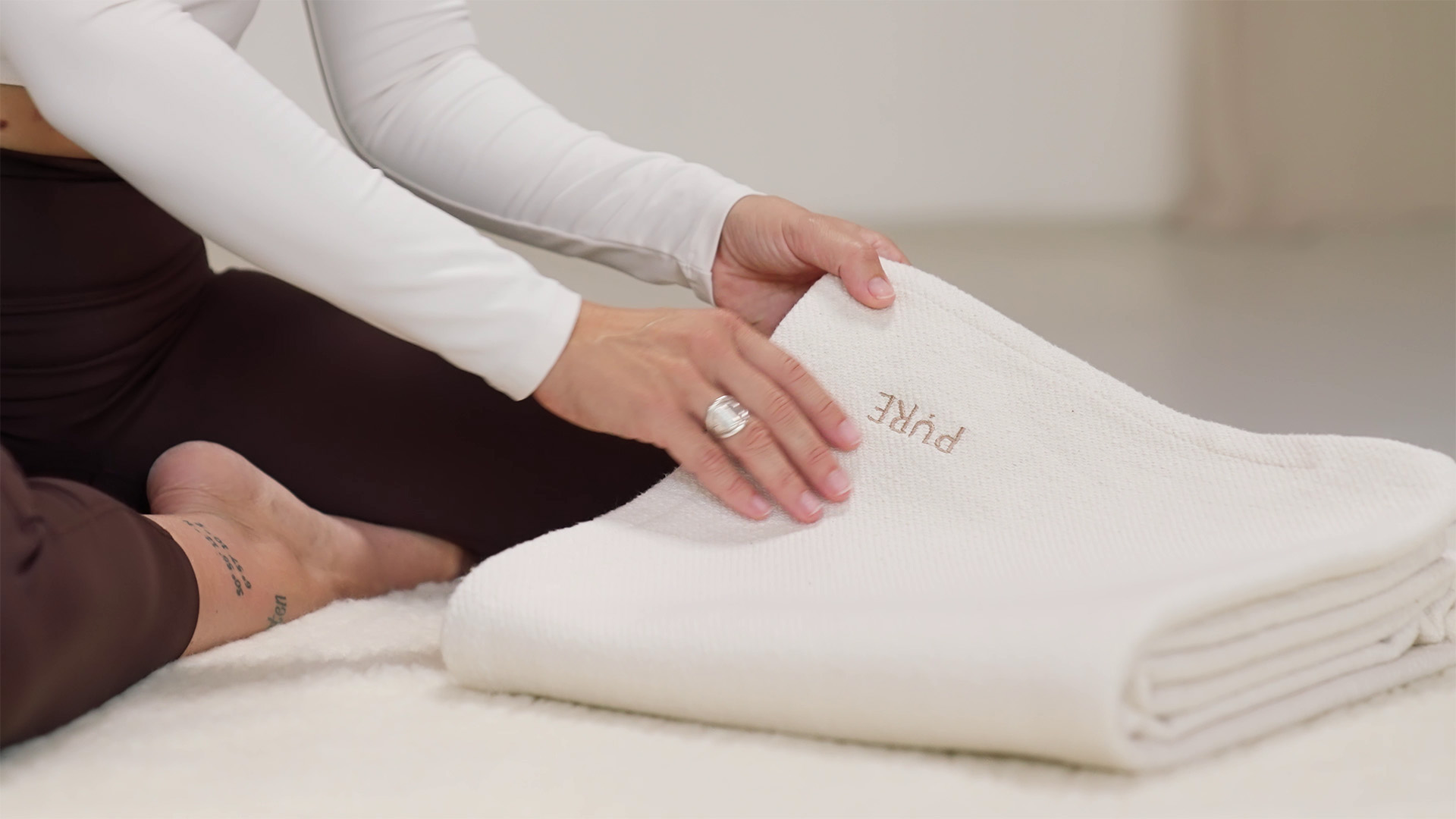 Yoga deken eco taupe - Pure